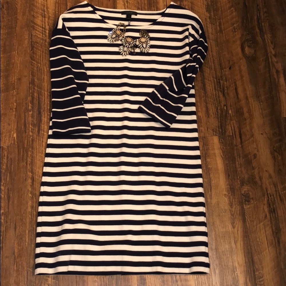 J. Crew 3/4th strip dress! 👗
